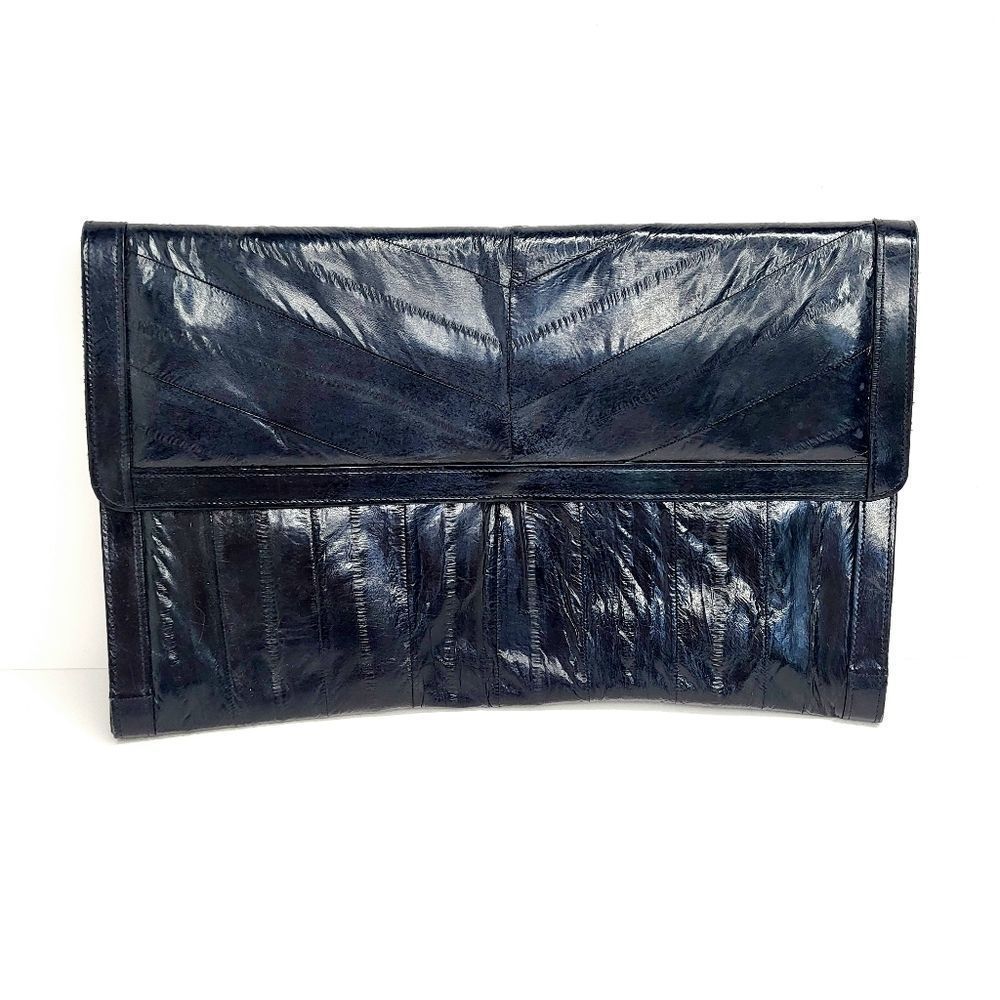 Vintage eel skin clutch